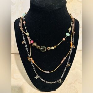 Silpada 925 Silver Multicolored Layered Beaded Necklace